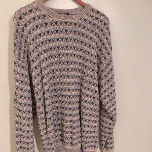 Vintage Neutral Grandpa Funky Sweater